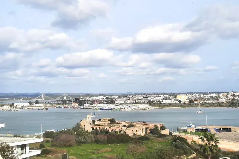 Het zicht vanaf het balkon